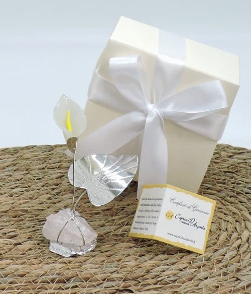 Calla in argento e vetro