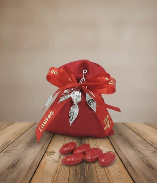 Bomboniera laurea con melograno portafortuna