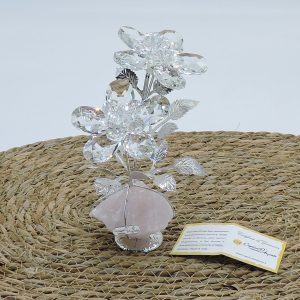 Idea regalo con fiori in cristallo
