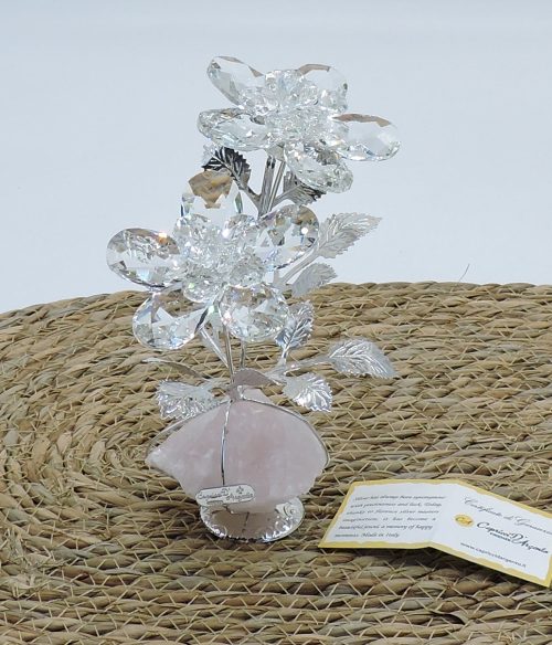 Idea regalo con fiori in cristallo