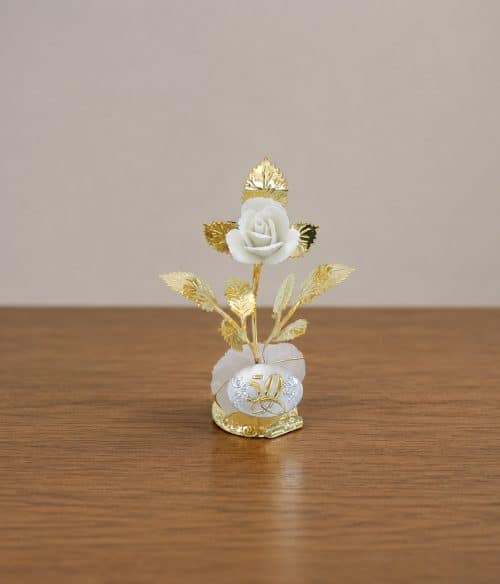 Rosa decorativa per nozze d'oro