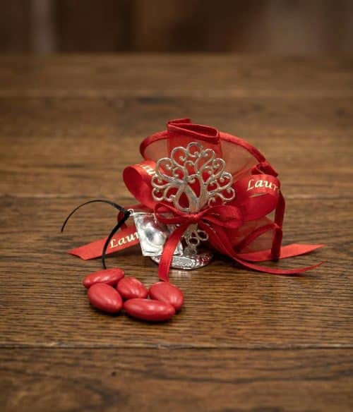 Bomboniera laurea con albero della vita e tocco