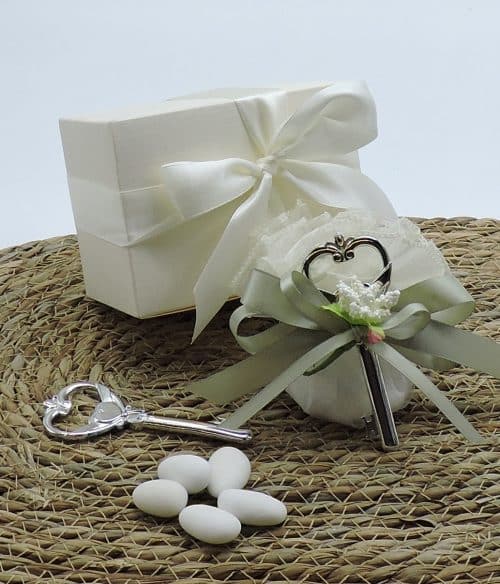 bomboniera nozze di smeraldo con cavatappi