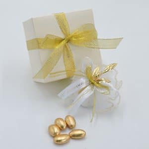 Bomboniera nozze oro con olivo