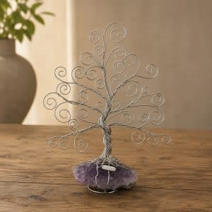 Albero della vita fatto a mano su pietra minerale