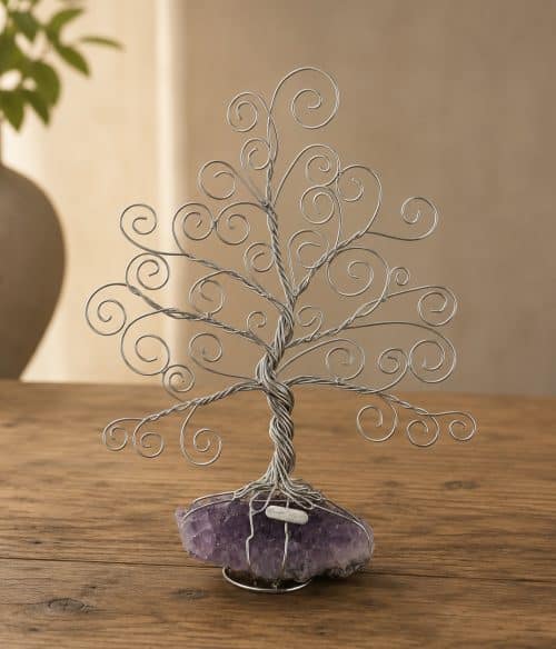 Albero della vita fatto a mano su pietra minerale
