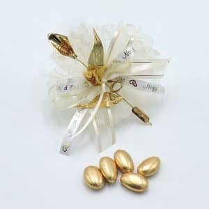 Bomboniera con calla oro