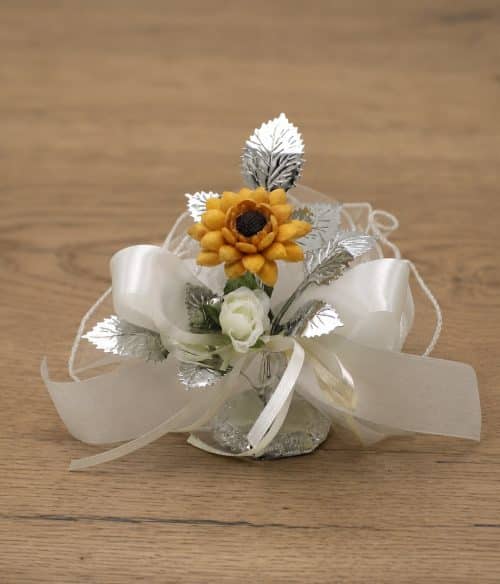 Bomboniera matrimonio con girasole