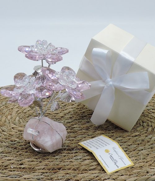 Regalo fiori in cristallo