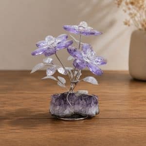 Idea regalo con fiori decorativi in cristallo