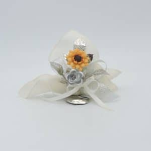 bomboniera girasole nozze argento