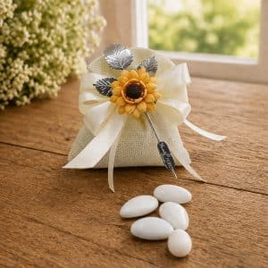 Bomboniera con girasole
