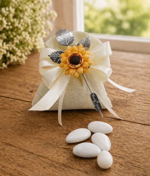 Bomboniera con girasole
