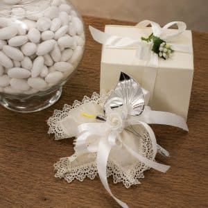 Bomboniera nozze di diamante con calla artigianale