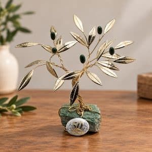 Idea regalo nozze d'oro con olivo decorativo
