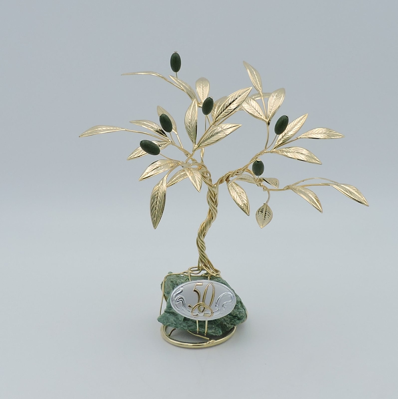 Bonsai di olivo per 50 anni di matrimonio in argento
