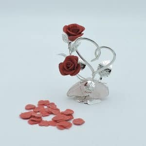 rose rosse argento