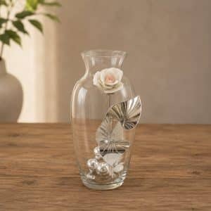 Vaso con decoro in porcellana