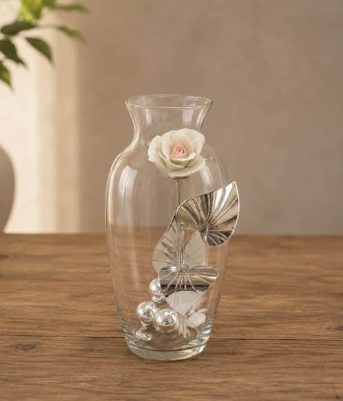 Vaso con decoro in porcellana