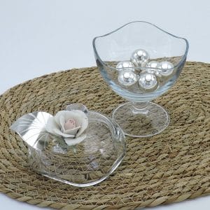 portacioccolatini in cristallo e argento