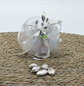 Bomboniera argento con olivo