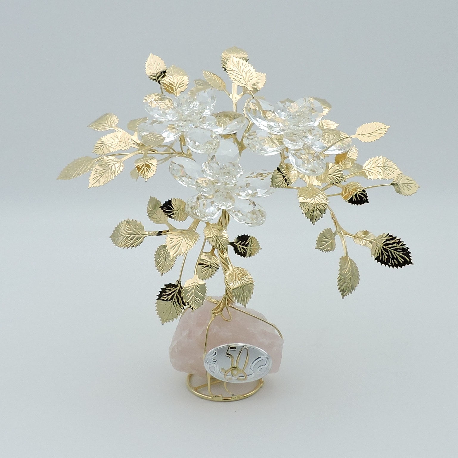 Fiori in cristallo per regalo nozze d'oro realizzati a mano