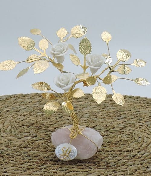 Rose bianche nozze oro