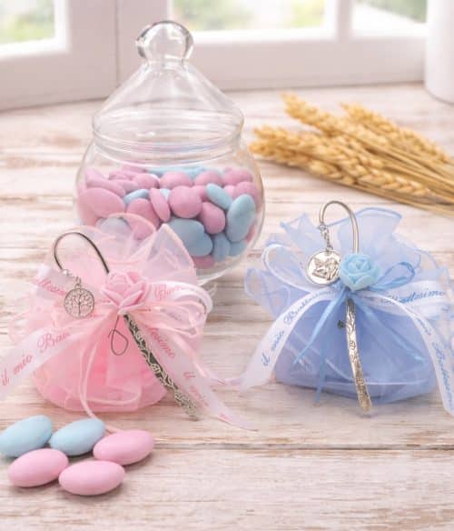 Bomboniera battesimo con segnalibro