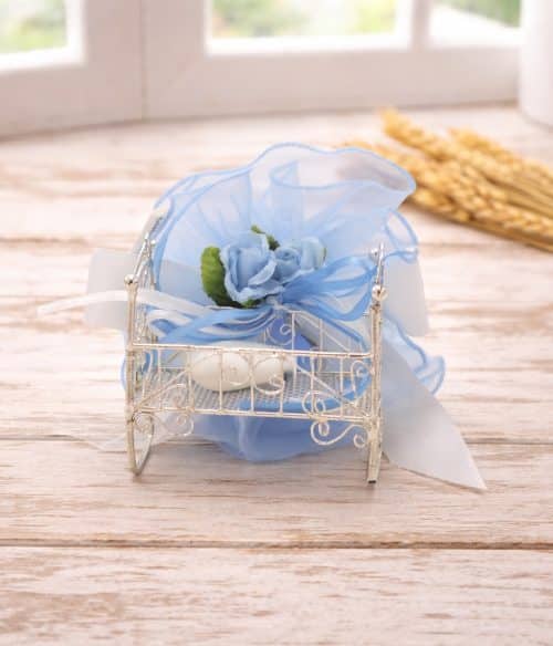 bomboniera battesimo con lettino