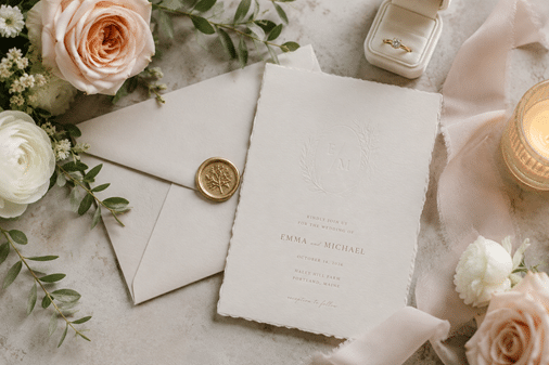 partecipazione di matrimonio elegante