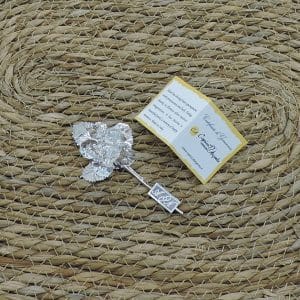 fiore in cristallo con incisione