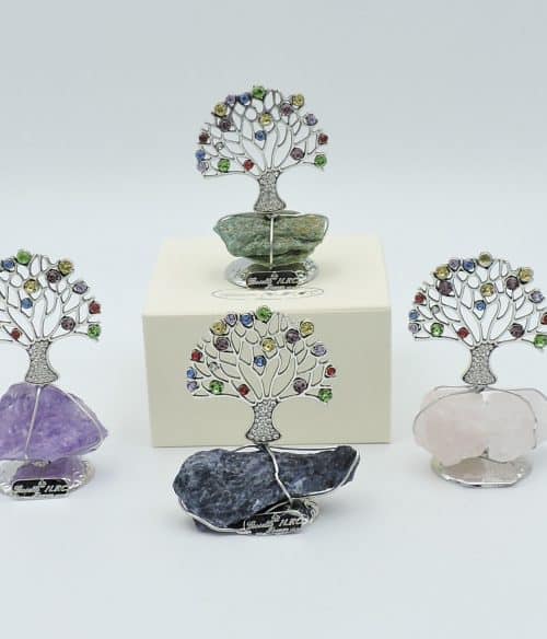 Albero della Vita su pietra minerale e strass