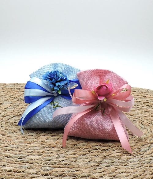 Sacchettino nascita con confetti