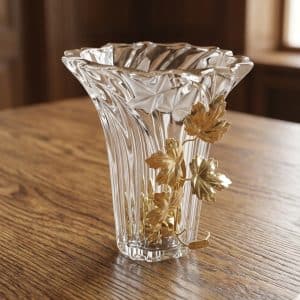 Regalo nozze d'oro con vaso in cristallo