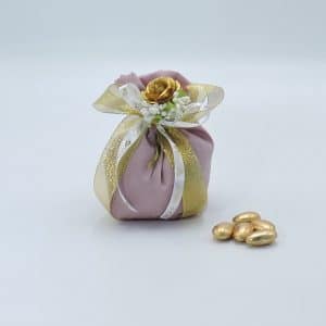 Bomboniera sacchetto nozze oro