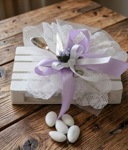 Bomboniera con calla in argento