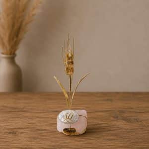 Spiga di grano per nozze d'oro, fatta a mano