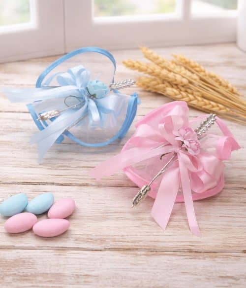 Bomboniera battesimo con spiga di grano