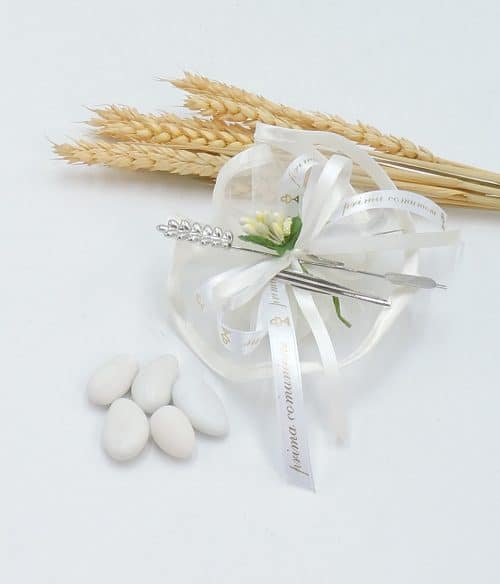 Bomboniera per comunione con spiga di grano fatta a mano