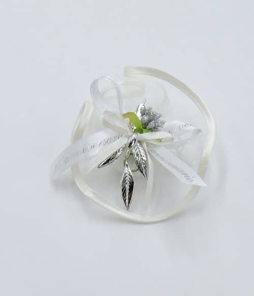 Bomboniera con olivo argento