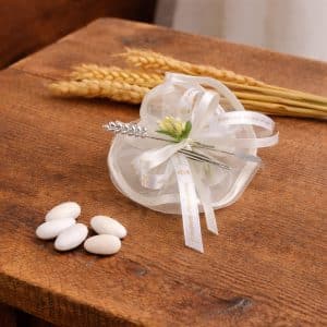 Bomboniera comunione con spiga di grano