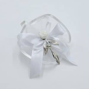 Bomboniera nozze di diamante con olivo fatto a mano