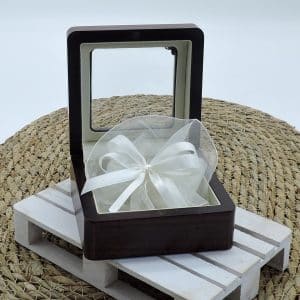 Bomboniera matrimonio con scatola portagioie legno