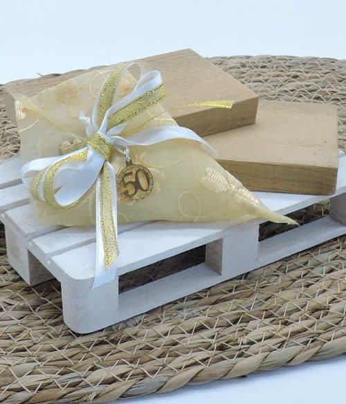 Bomboniera sacchetto nozze oro