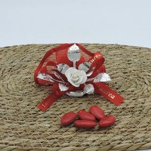 Bomboniera laurea con rosa