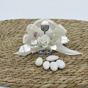Bomboniera matrimonio con rosa