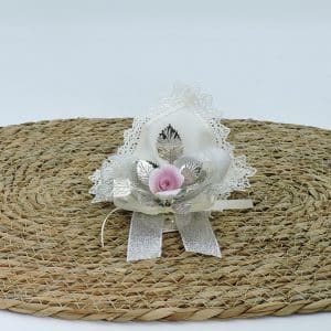 Bomboniera nozze d'argento con rosa