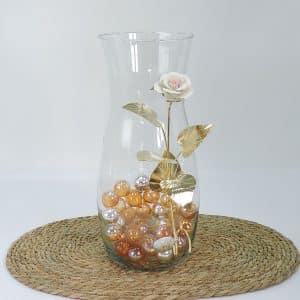 Regalo nozze d'oro con vaso in cristallo