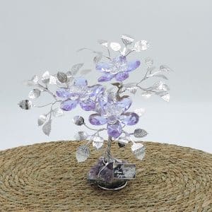 Fiori in cristallo con incisione