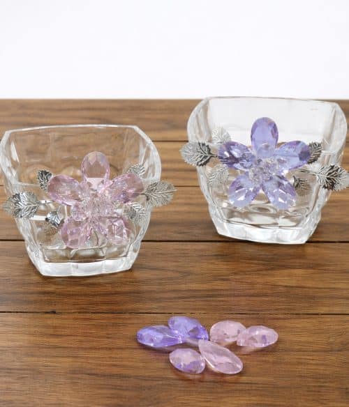 Porta cioccolatini in cristallo e argento